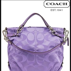 Coach Brooke Signature Sateen Handbag F17183 - Violet